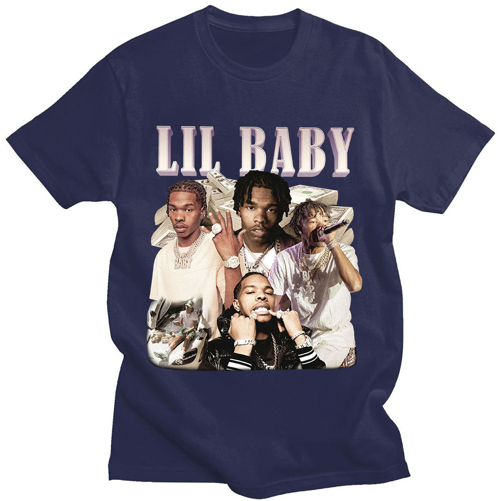 Lil Baby Hip Hop T-shirt Vintage Top