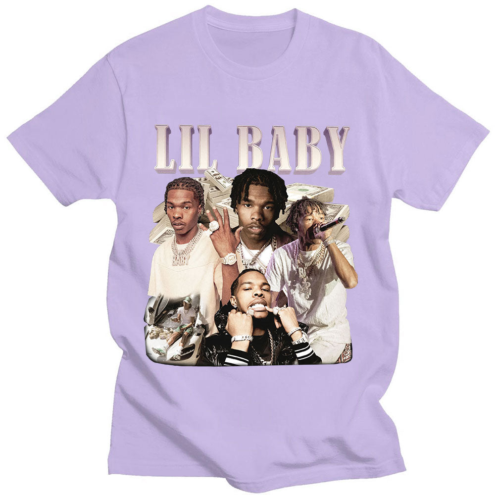 Lil Baby Hip Hop T-shirt Vintage Top