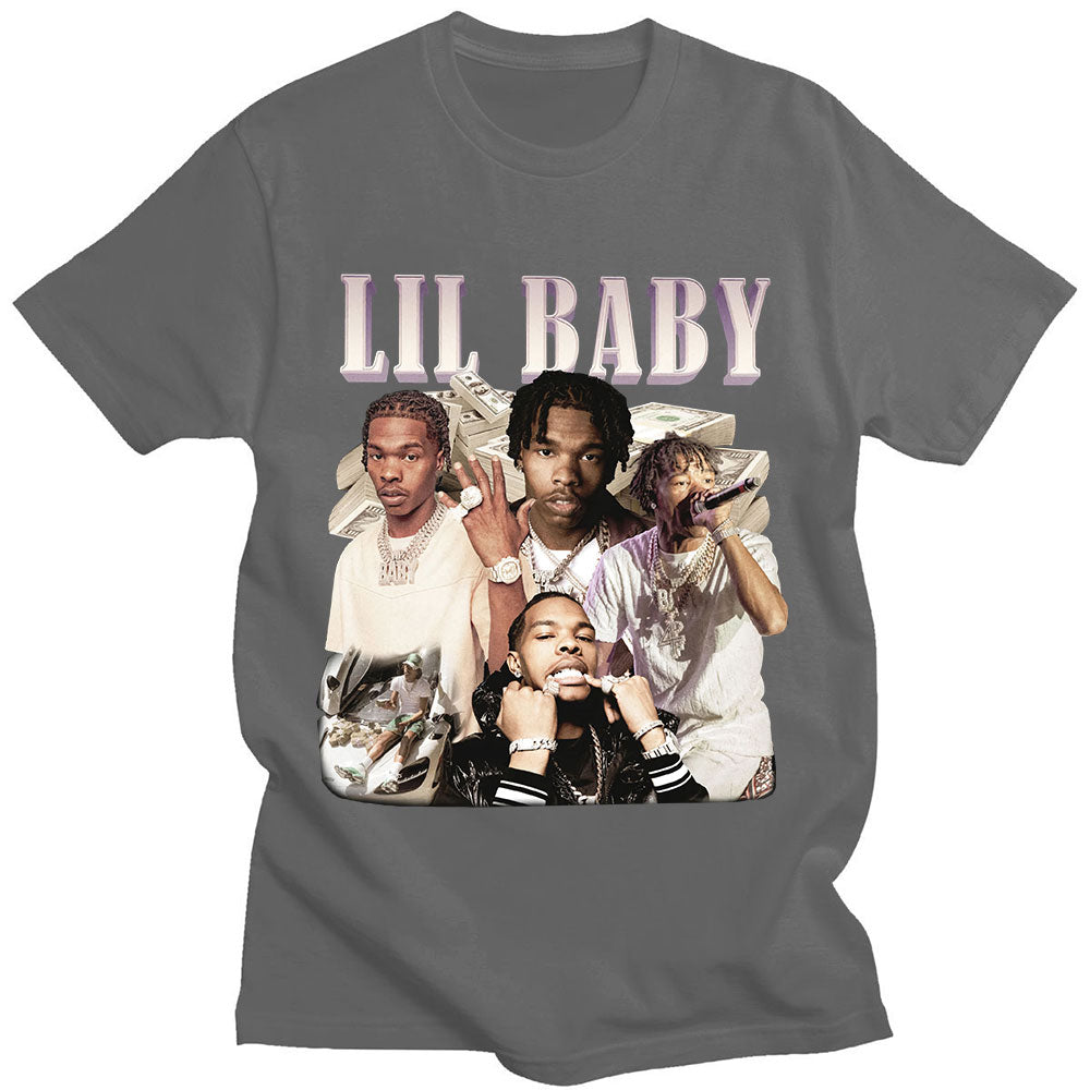 Lil Baby Hip Hop T-shirt Vintage Top