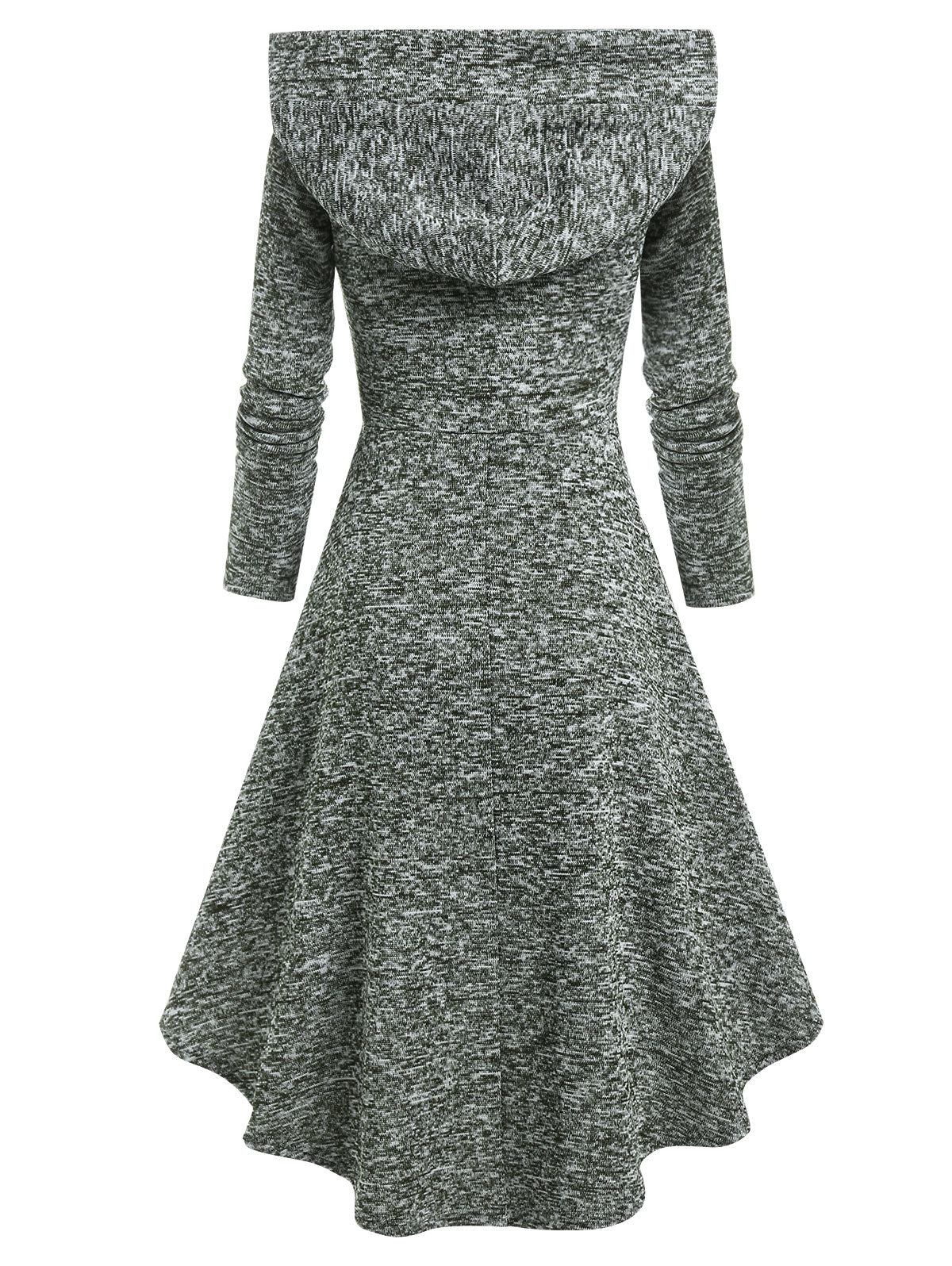 Hooded Heathered Knit Dress