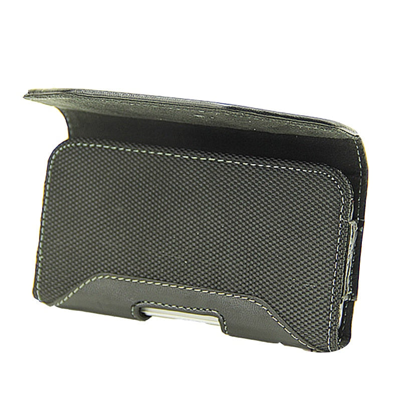 Double Layer Canvas Coin Key Card Holder Phone Cover Case Waist Bag