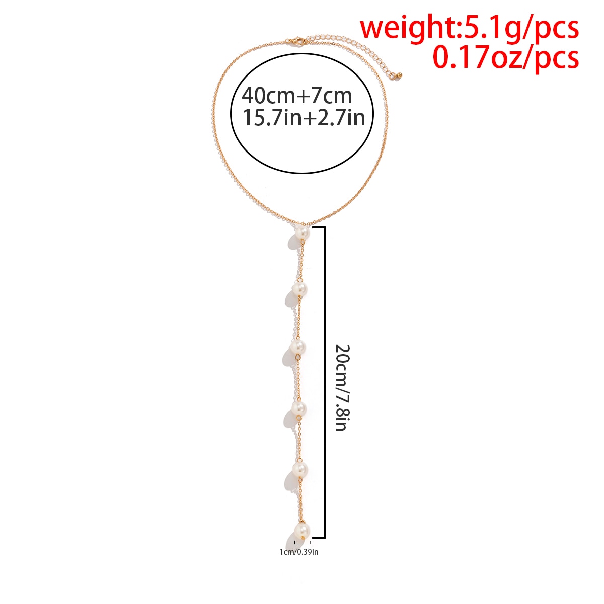 Long Imitation Pearls Necklace For Women