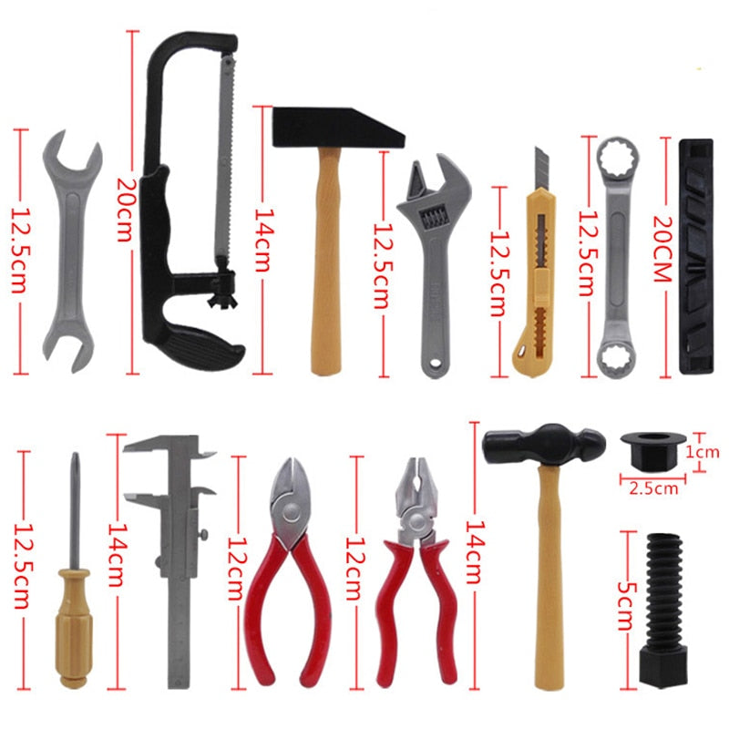 Safe Plastic Children Maintenance Repair Tools Set for Kids