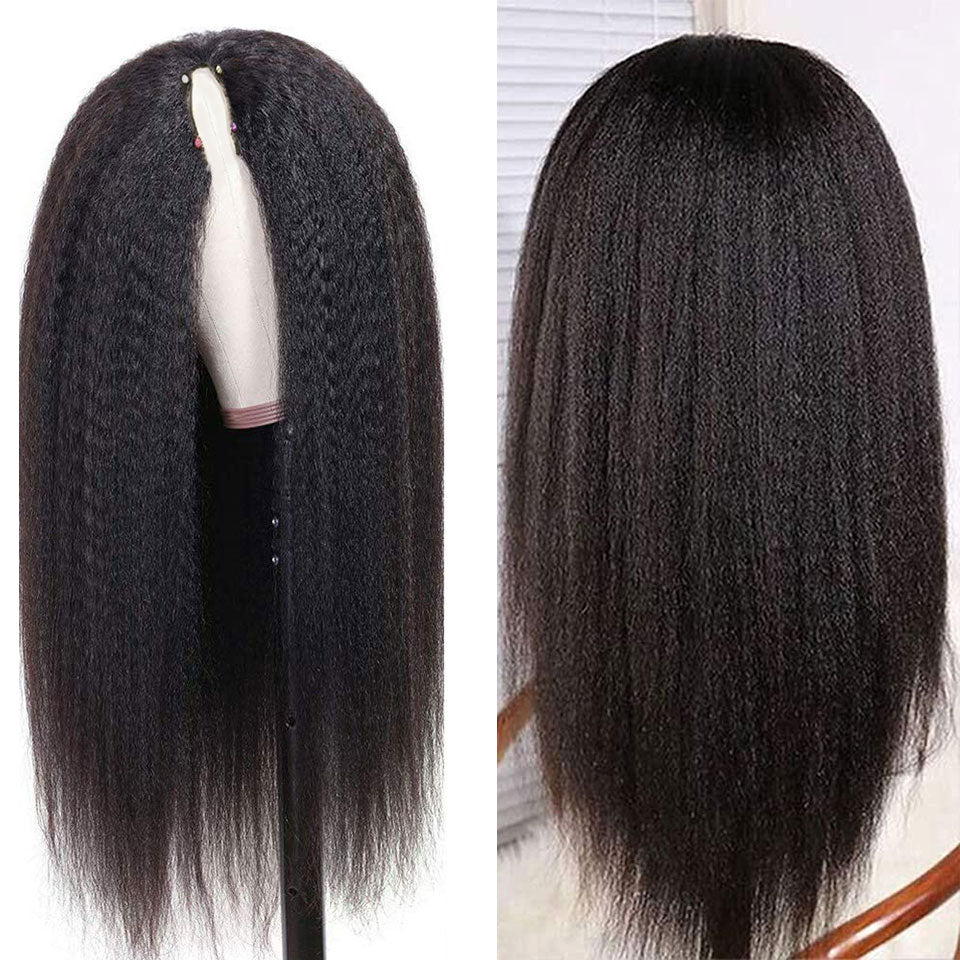 Yaki Straight Human Hair Wig For Women