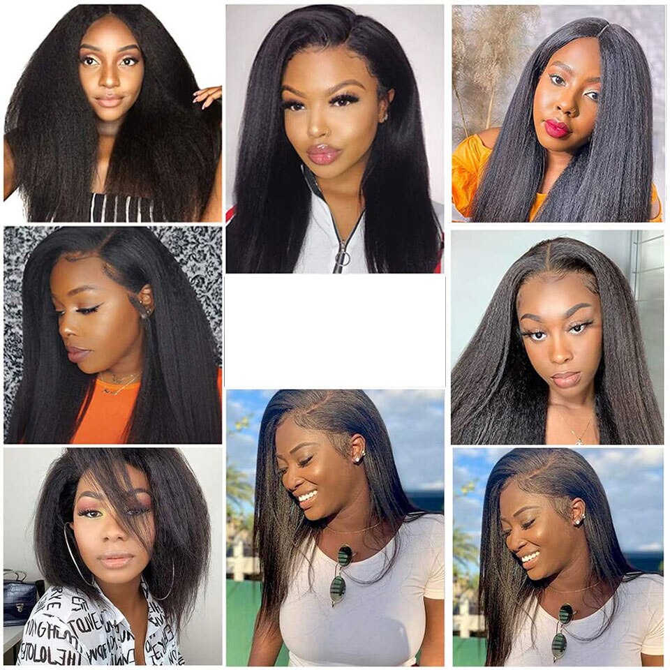 Yaki Straight Human Hair Wig For Women
