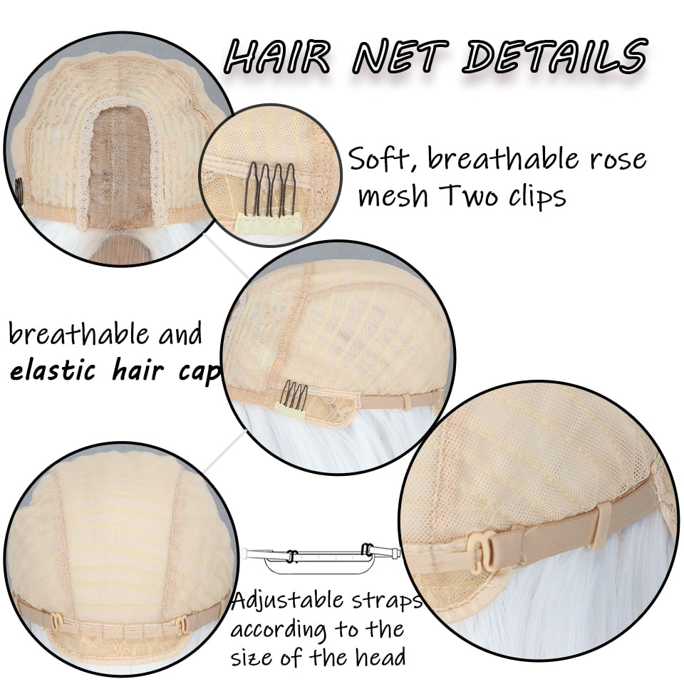 Colored Straight Natural Synthetic Wig