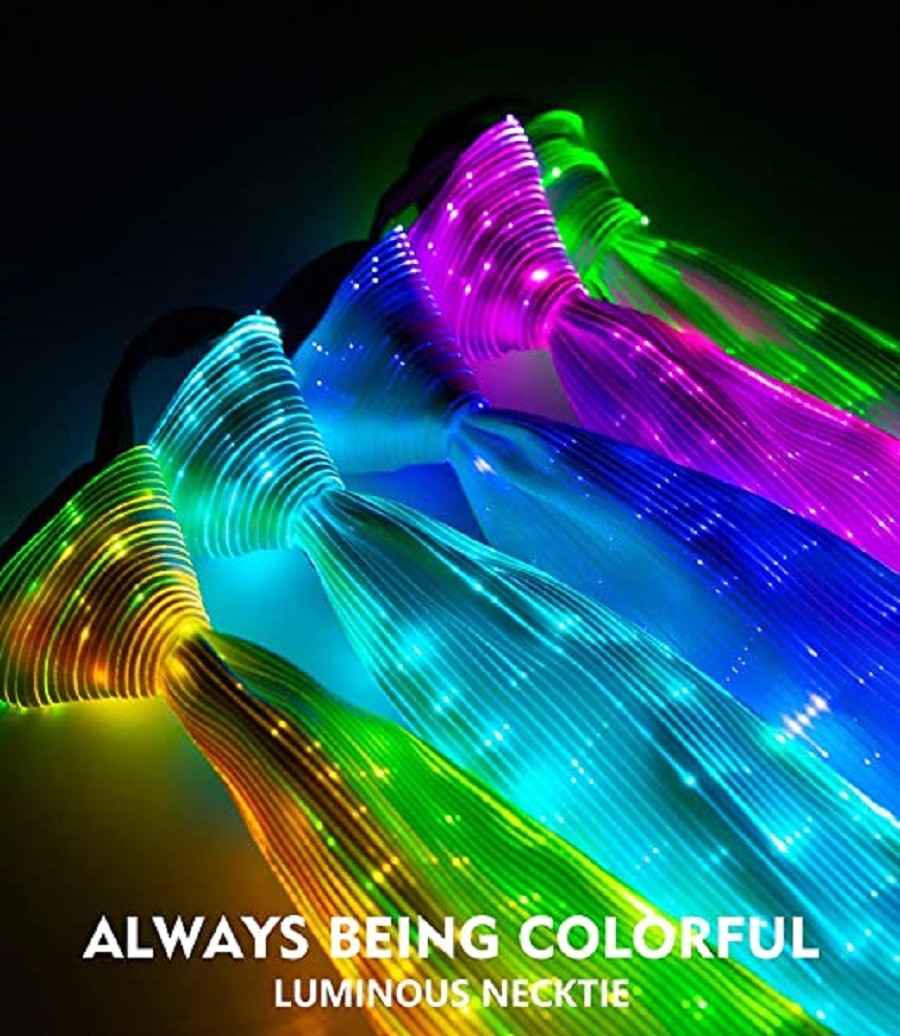 Led Luminous Fiber Necktie for Men