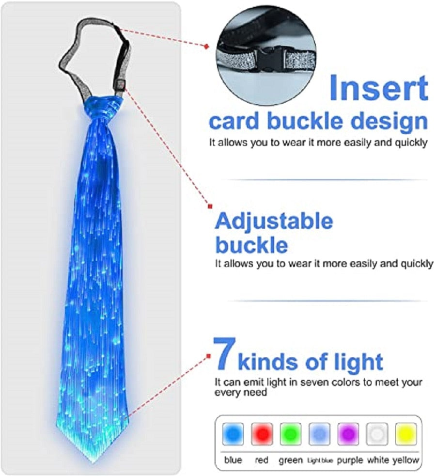 Led Luminous Fiber Necktie for Men
