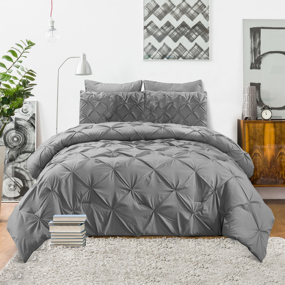 Luxury Bedding Set Duvet Comforter Cover With 2 Pillows Case 240x220