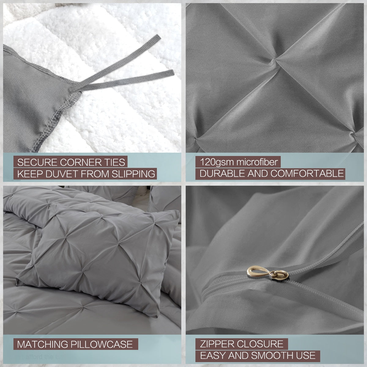 Luxury Bedding Set Duvet Comforter Cover With 2 Pillows Case 240x220