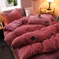 Magic Winter Warm Velvet Quilt Duvet Cover Bedding Set
