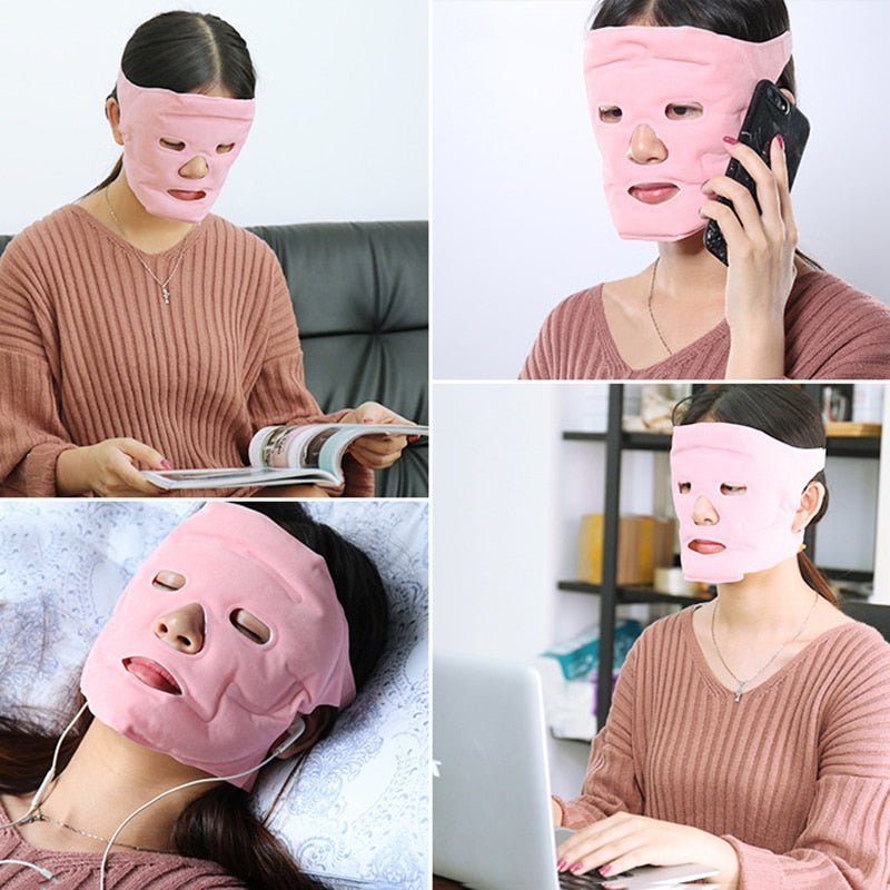 Magnetic Ice Gel Mask Anti Aging Wrinkle Removal Relax Hot Compress Cold Cooling Facial Mask