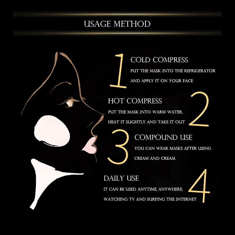 Magnetic Ice Gel Mask Anti Aging Wrinkle Removal Relax Hot Compress Cold Cooling Facial Mask