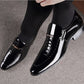 Leather Pointed Toe Shoes Slip On for Men