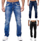 Straight and Pockets Stretch Denim Pants for Men - Jeans