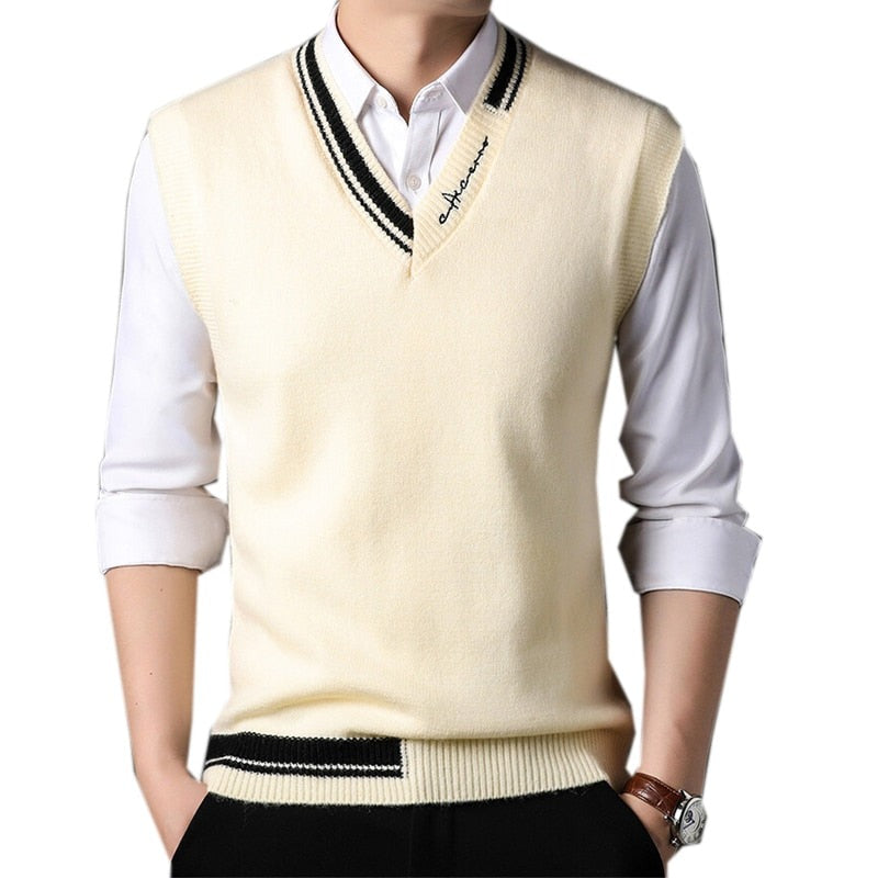 Sweater Pullover V Neck for Autumn Winter Vest