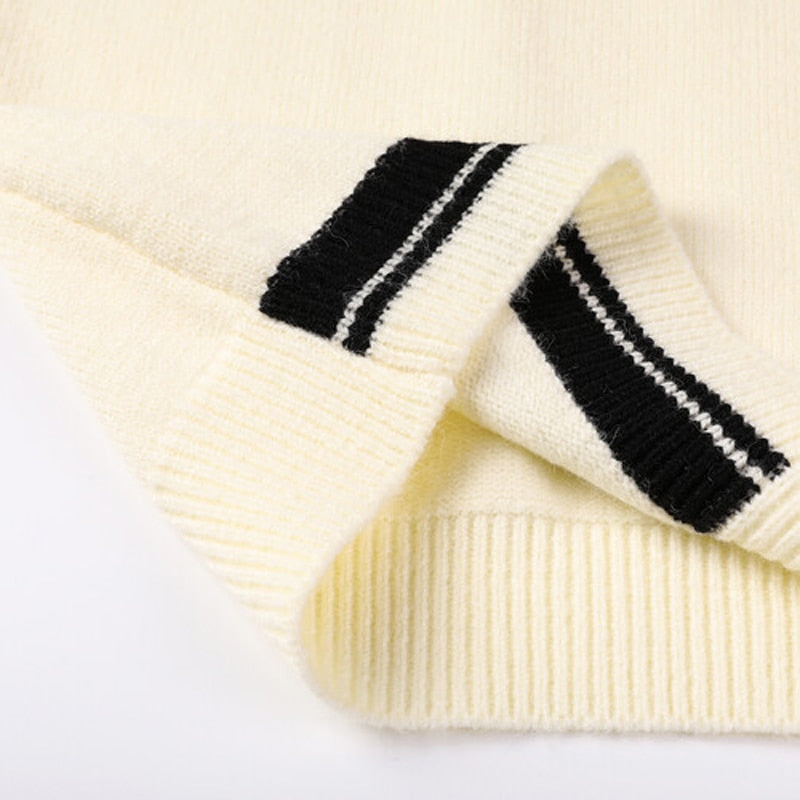 Sweater Pullover V Neck for Autumn Winter Vest