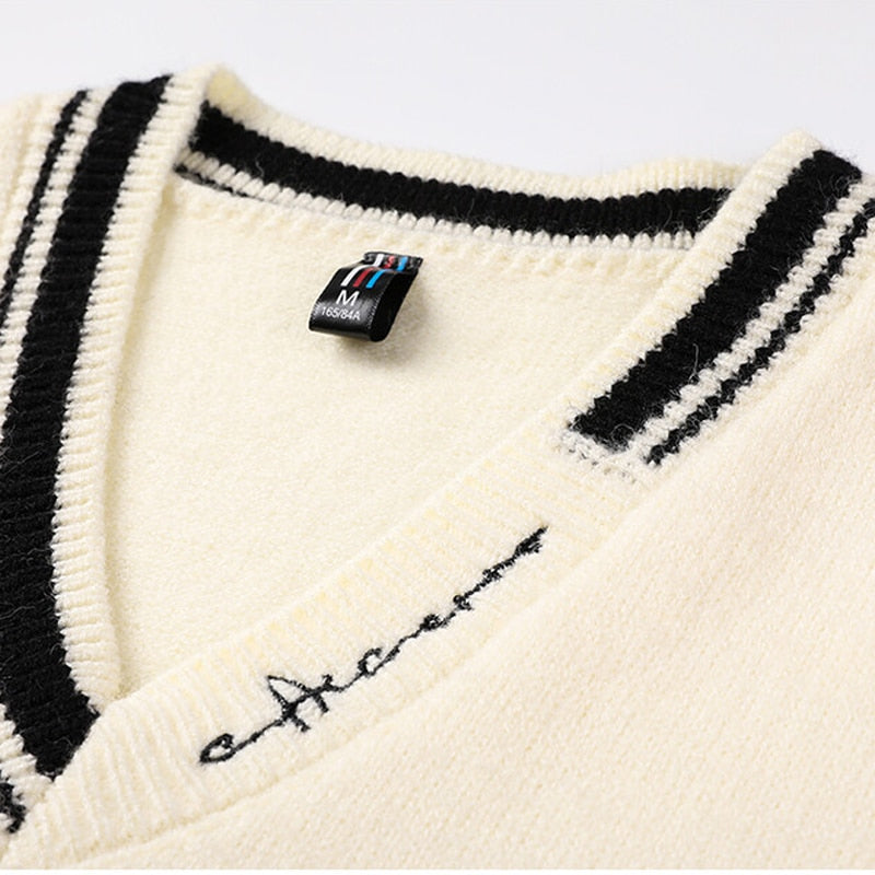 Sweater Pullover V Neck for Autumn Winter Vest