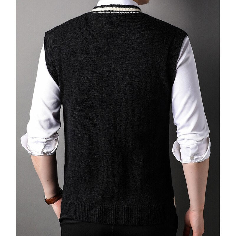 Sweater Pullover V Neck for Autumn Winter Vest
