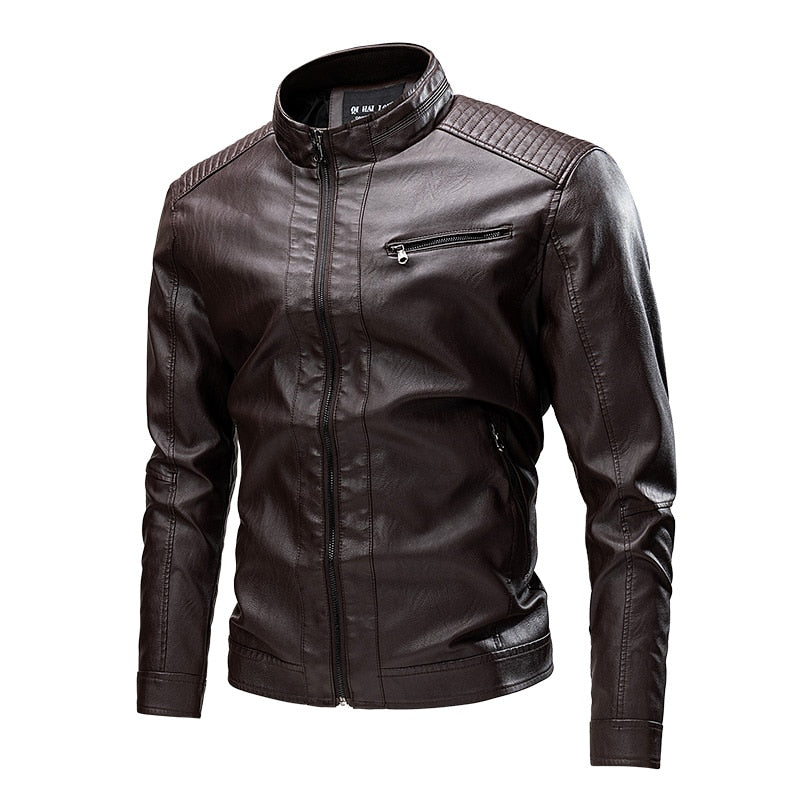 Thick Leather Jacket for Men