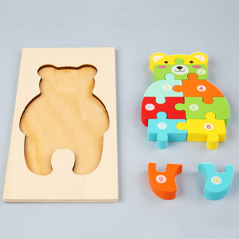 Dinosaur Wooden Puzzles for Children Educational Toys
