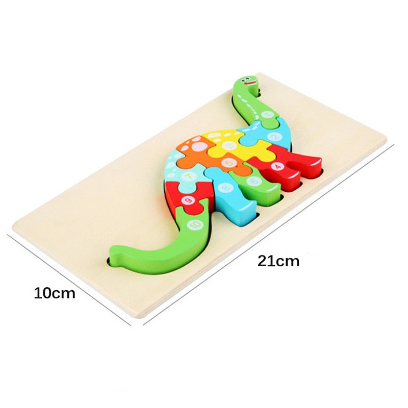 Dinosaur Wooden Puzzles for Children Educational Toys