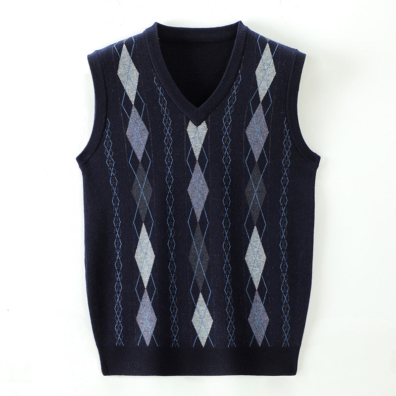 Pullover Sweater V Neck Knit Vest