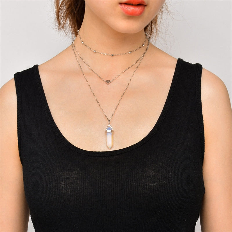 Moonstone Pendant Necklace