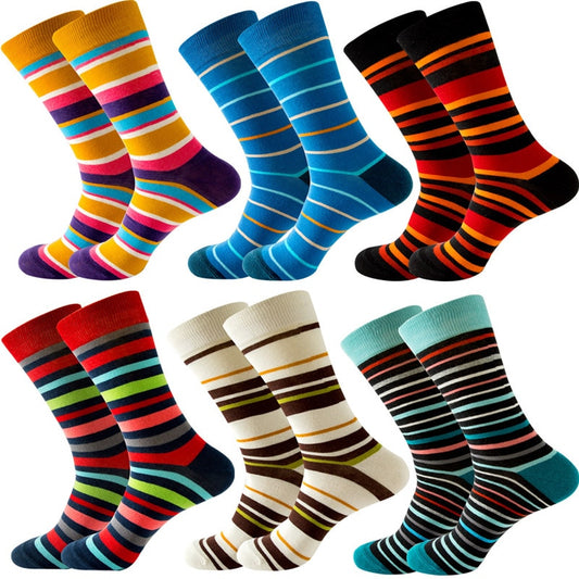 Color Striped Christmas Socks