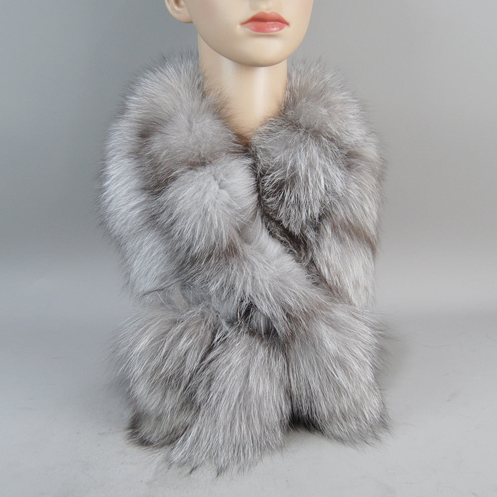 Fur Scarf Winter Warm Soft Neckerchief