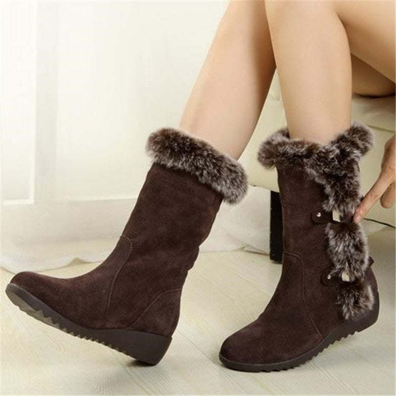 Warm Fur Mid-calf Boots for Women