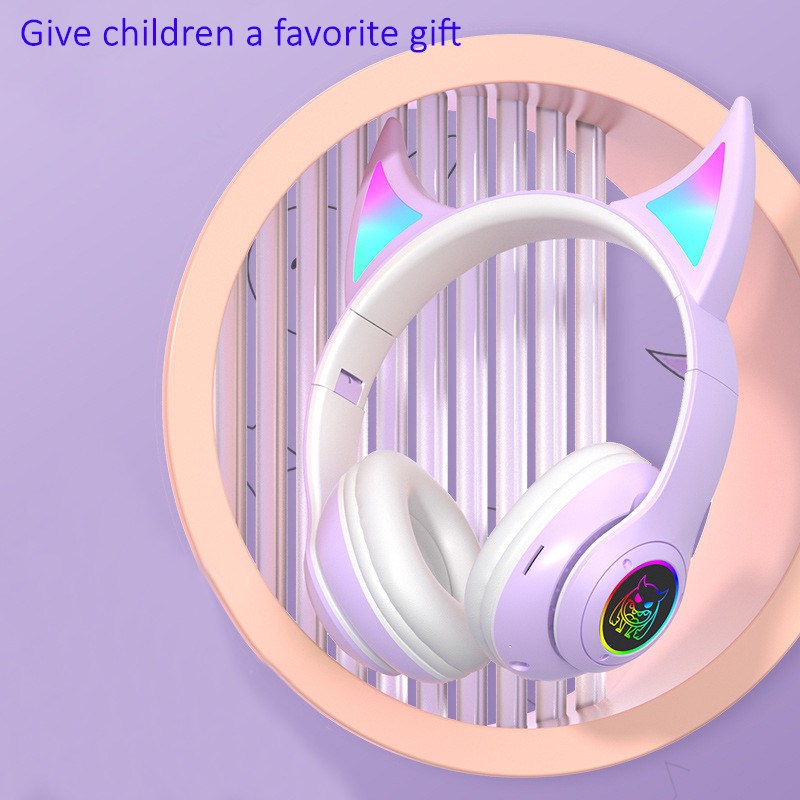 Devil Bluetooth Wireless Headphones Headset Flashing Light