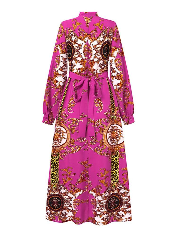 Printed Belted Summer Sundress