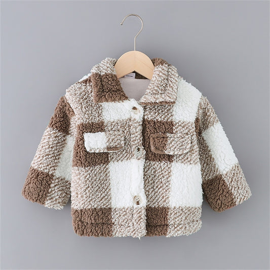 Collar Button Coat Jacket for Kids