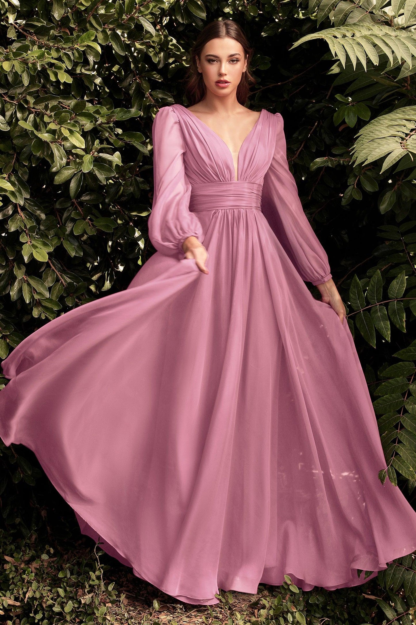 V Neck Floor Length Chiffon Evening Party Dress/ Bridesmaid Dress