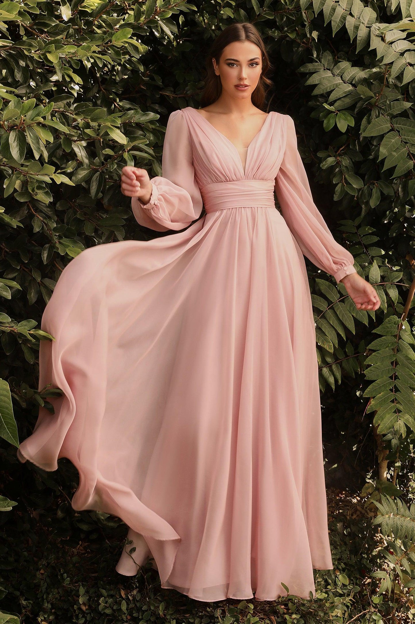 V Neck Floor Length Chiffon Evening Party Dress/ Bridesmaid Dress
