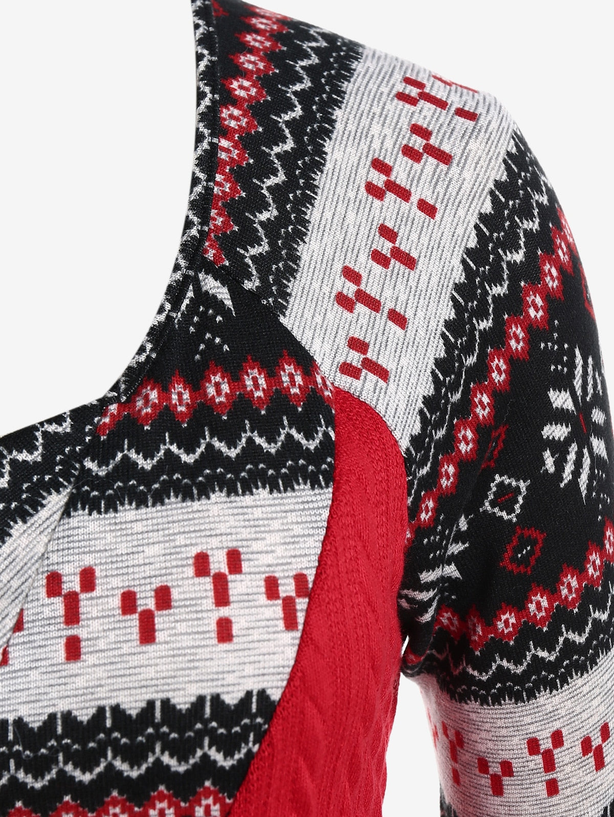 Geometry Print Knitted Top Plus Size for Women