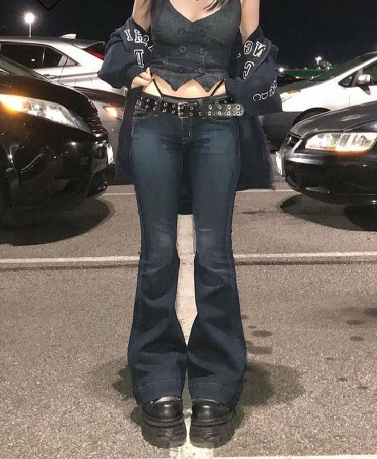 Low Waist Vintage Flare Jeans
