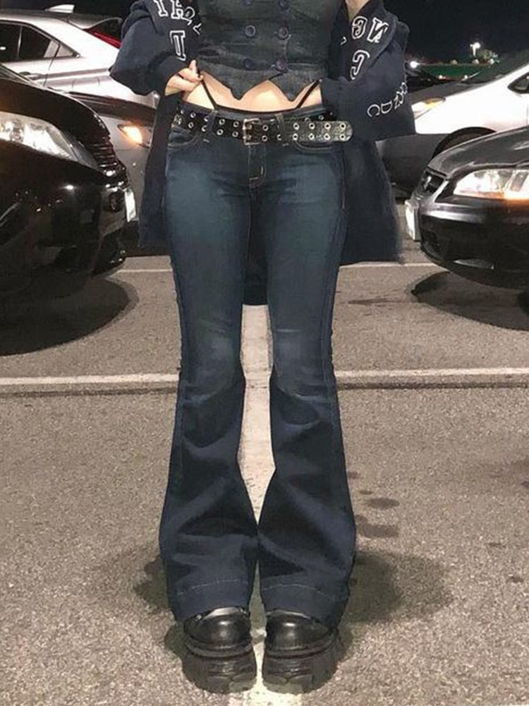 Low Waist Vintage Flare Jeans