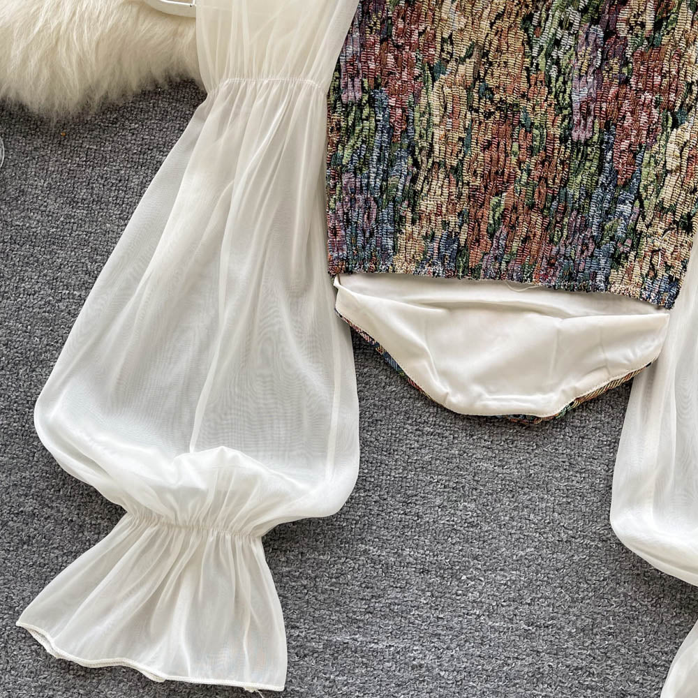 Puff Long Sleeve Vintage Y2K Blouse for Women