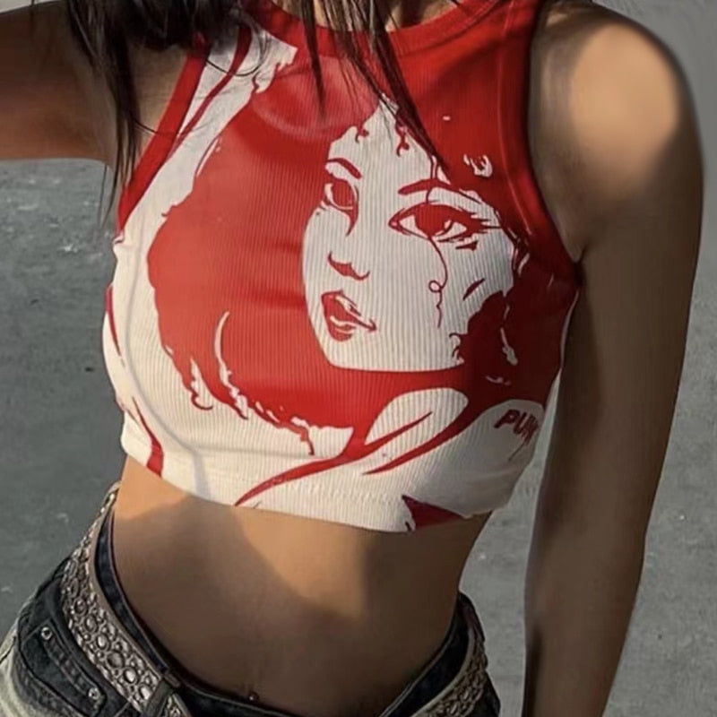 Y2k Vintage Tank Top For Women