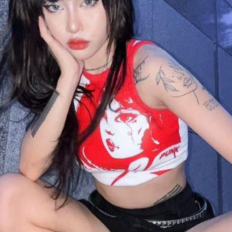 Y2k Vintage Tank Top For Women
