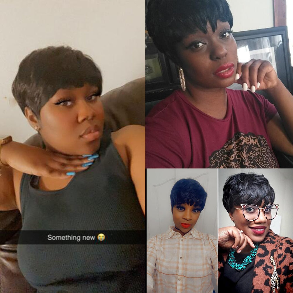 Pixie Cut Short Brazilian Hair Wig