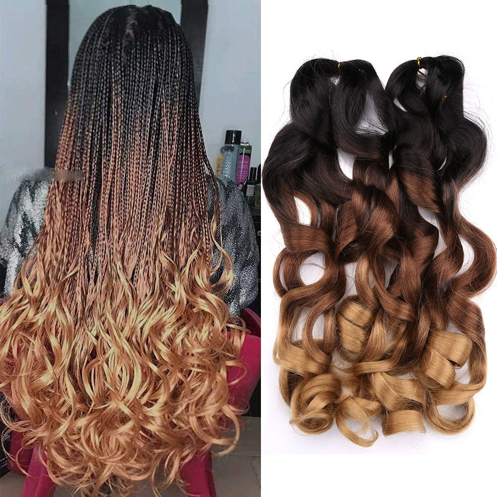Synthetic Loose Spiral Wave Braiding Hair Extension