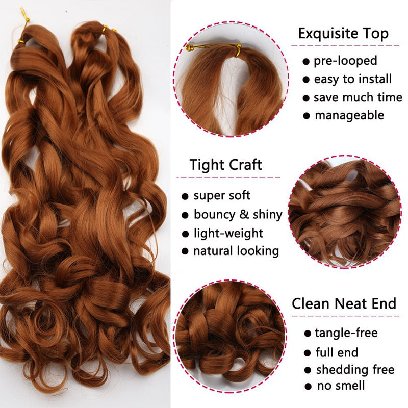 Synthetic Loose Spiral Wave Braiding Hair Extension