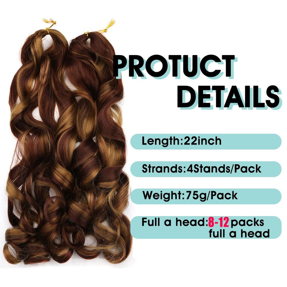 Synthetic Loose Spiral Wave Braiding Hair Extension