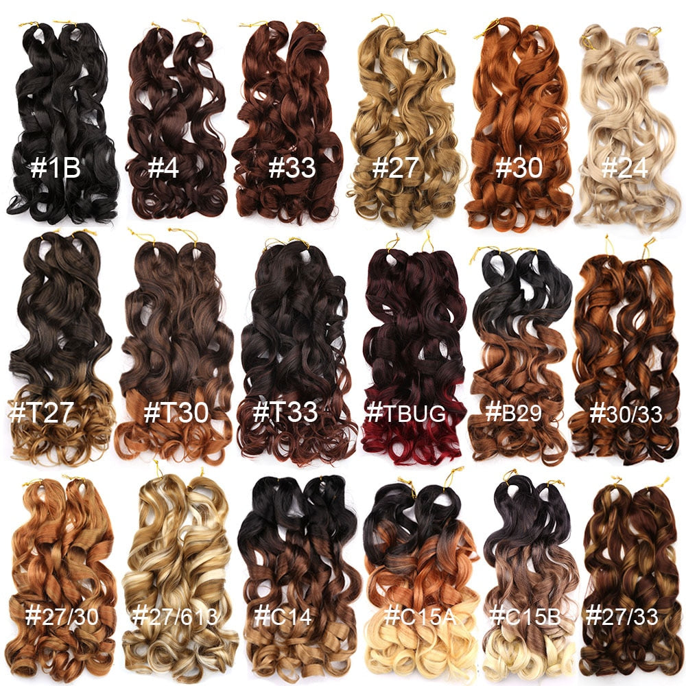 Synthetic Loose Spiral Wave Braiding Hair Extension