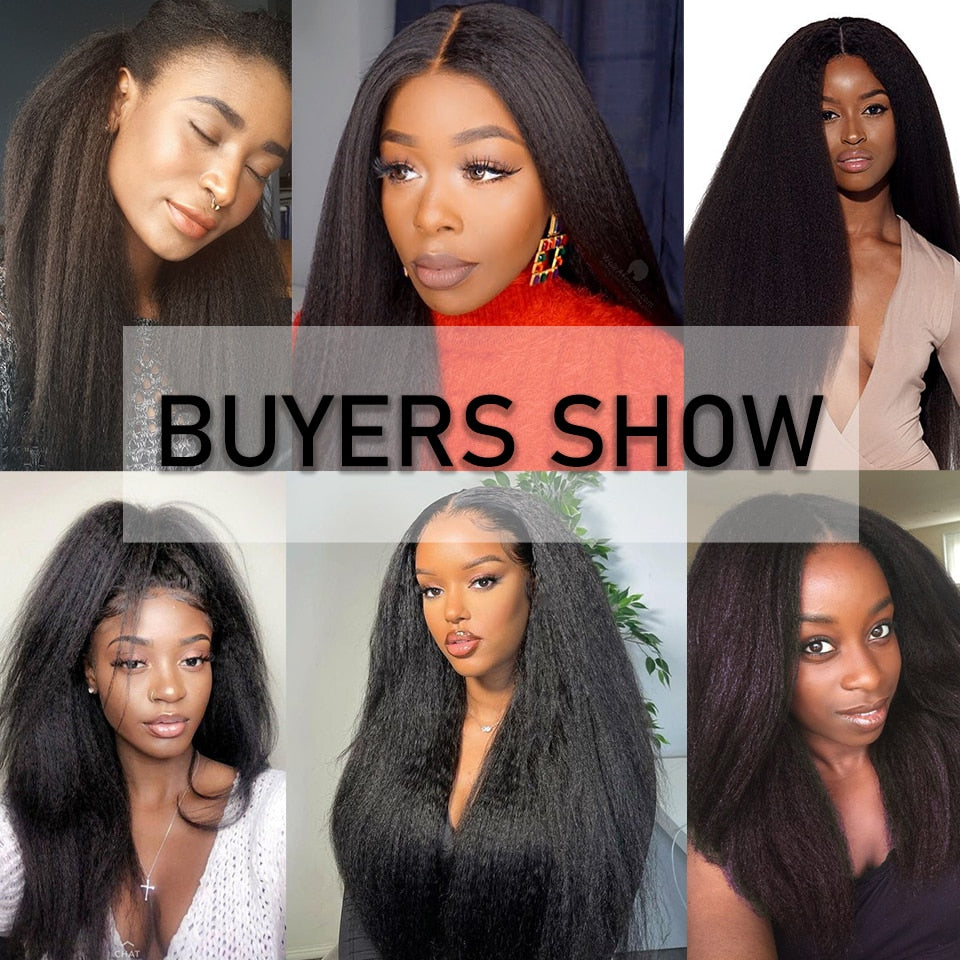 Synthetic Yaki Straight Hair Wig For Women