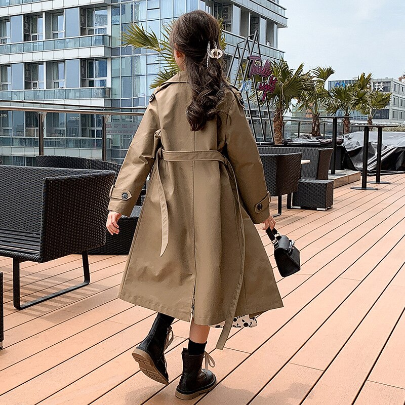 Spring Trench Coat For Girls