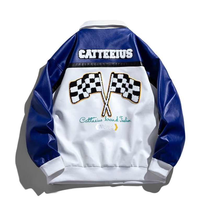 Embroidery Leather Jacket
